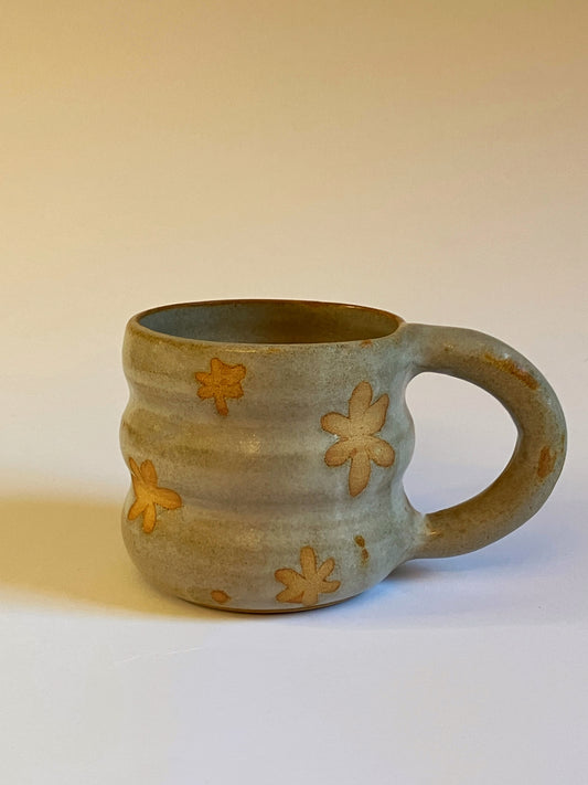 bubble mug - rustic flower